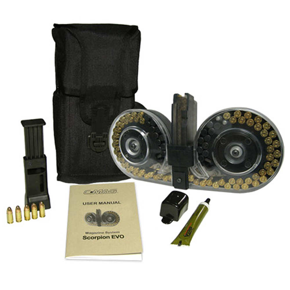 Beta 100 Round CMAG System CZ Scorpion EVO Clear with Black Pouch